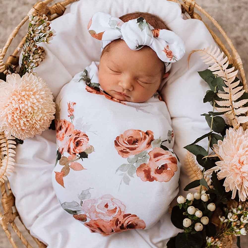 Snuggle Hunny Swaddle Sack & Top Knot Set