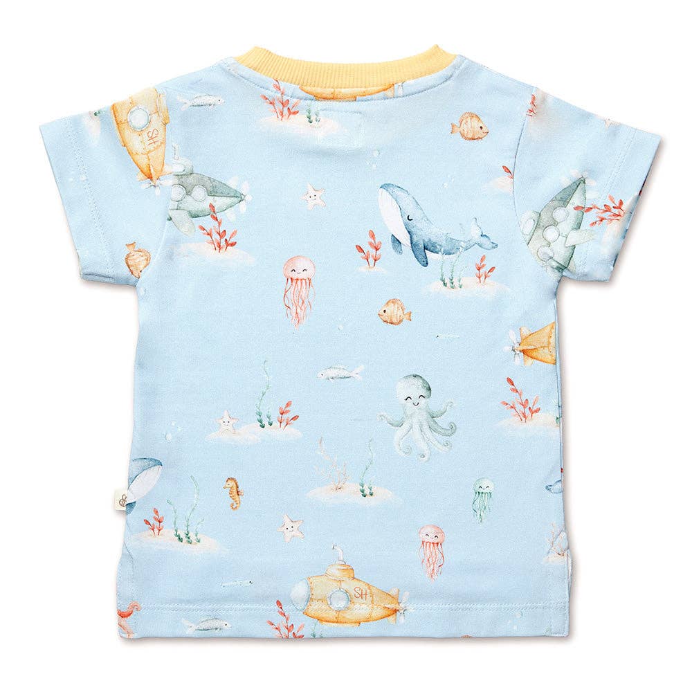 Blue Little Subs Organic Short Sleeve T-Shirt