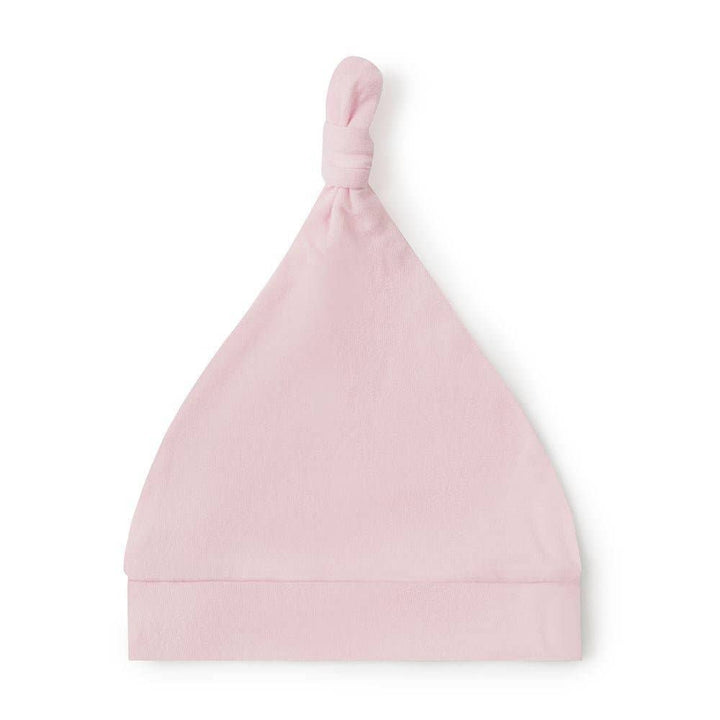 Baby Pink Organic Knotted Beanie