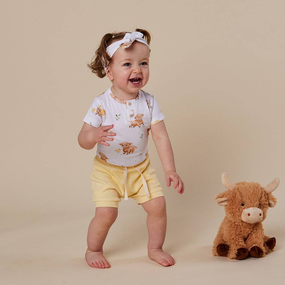 Highland Cows Short Sleeve Organic Bodysuit