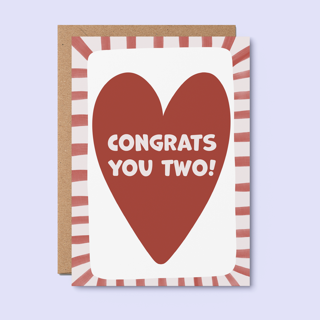 Congrats You Two card | Wedding Card | Engagement Card 