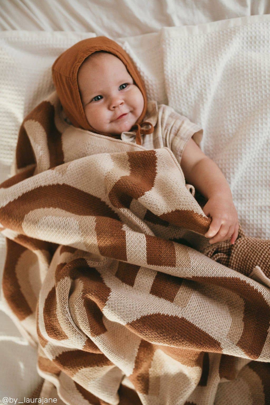 Baby Blanket Organic Cotton Knit - Rainbow