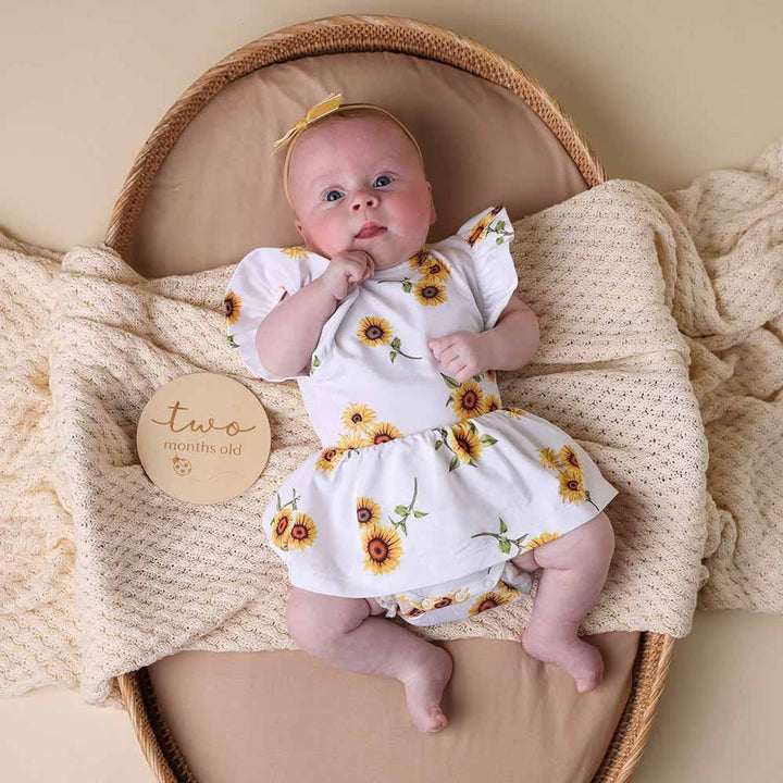 Sunflower Short Sleeve Organic Dress