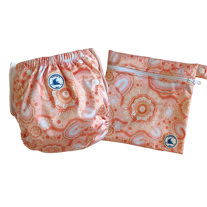 SWIM NAPPY & MINI WET BAG - COMMUNITY CONNECTED TO LAND