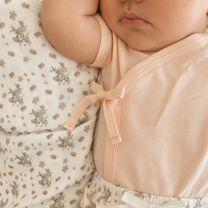 Bamboo/Organic Cotton Willow Bodysuit - Blush