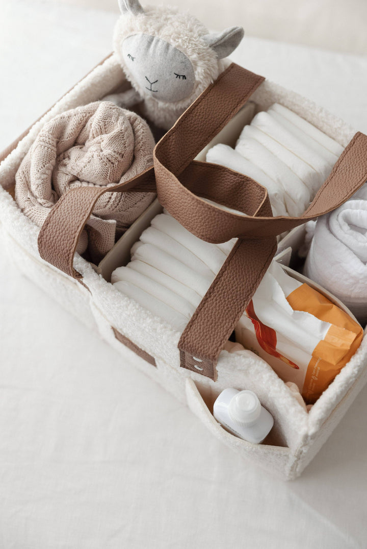 Nappy Caddy- Snow Tan- Large Side Pocket