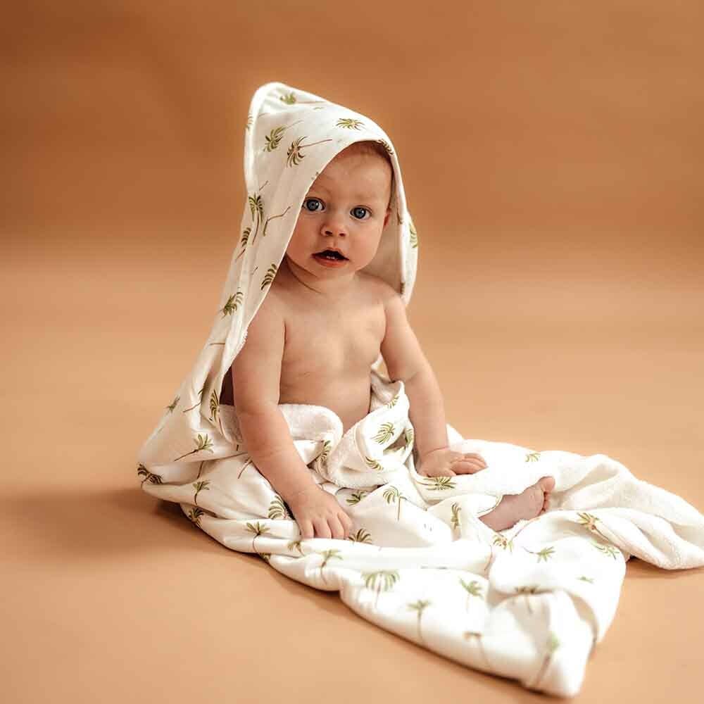 Green Palm Organic Hooded Towel