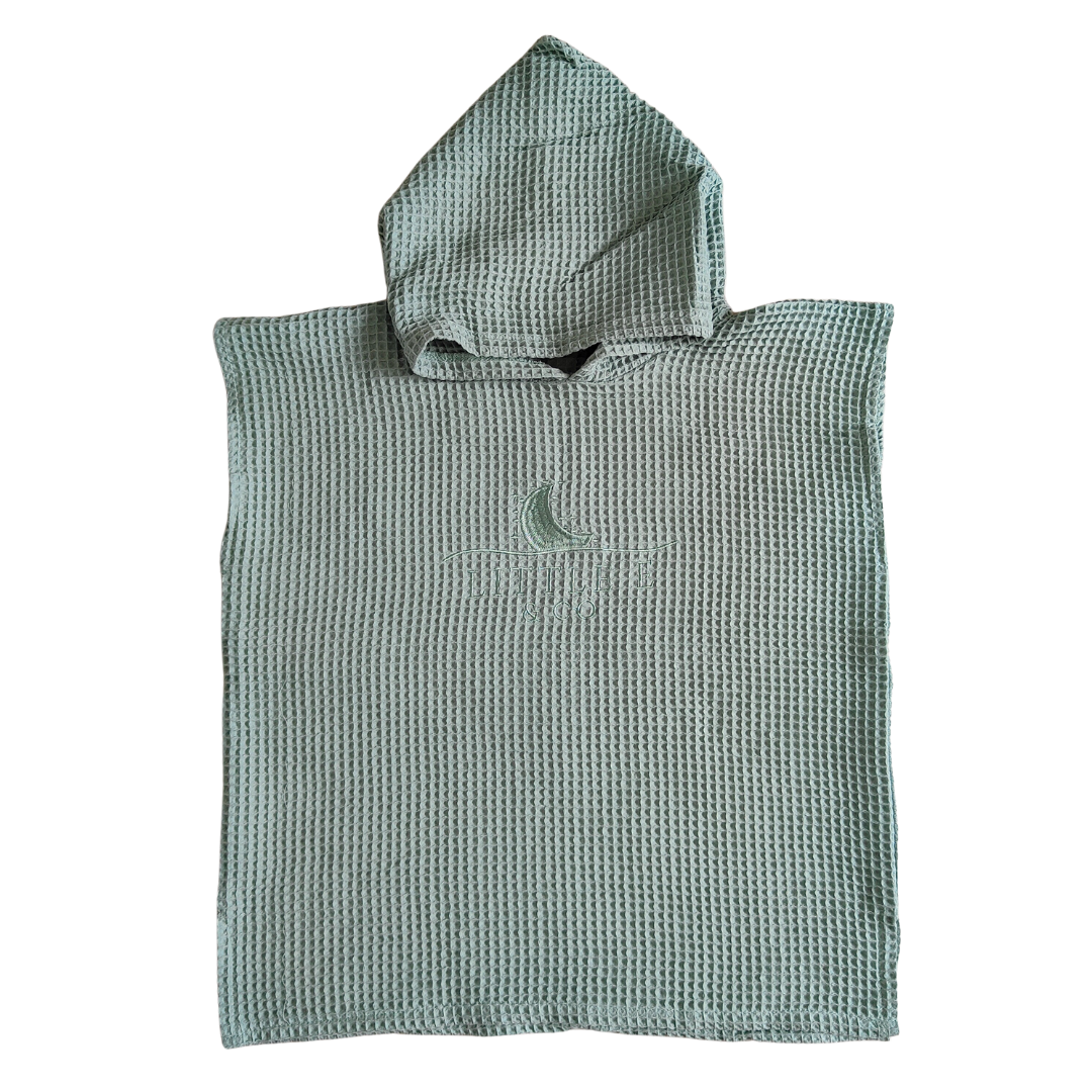 HOODED PONCHO TOWEL ~ SAGE