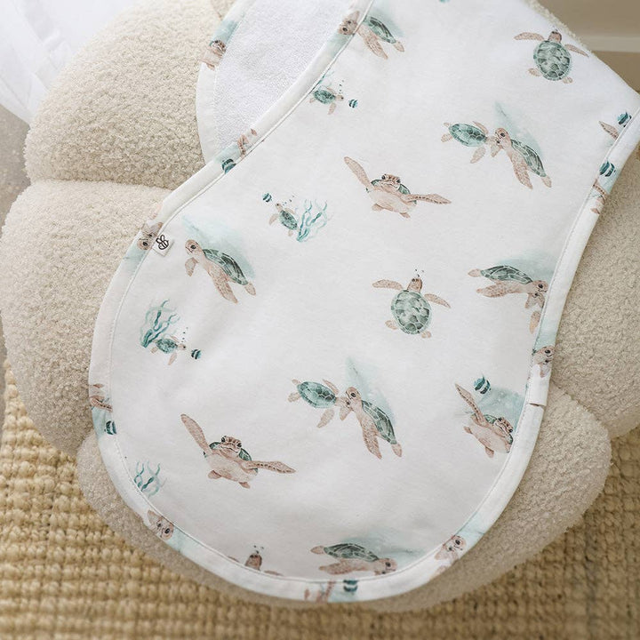 Turtle Organic Cotton Burp Cloth