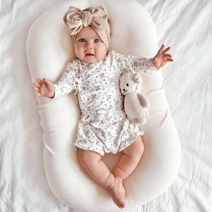 Bamboo/Organic Cotton Kali Bodysuit - Vanilla Bouquet