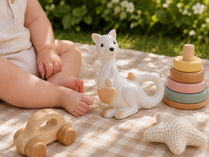 Rosie the Roo:  Natural Rubber Teething Toy