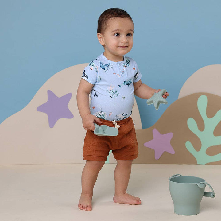 Blue Ocean Short Sleeve Organic Bodysuit