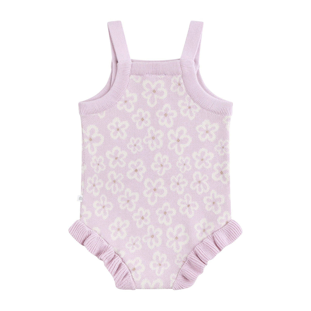 Jacquard Knit Frill Romper - Frangipani
