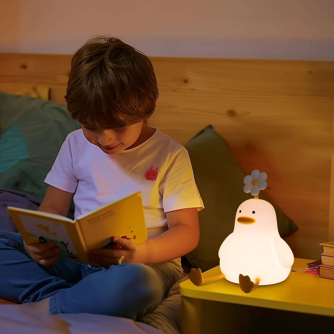 Duck LED Night Light USB Rechargeable Animal Touch Control Lamp