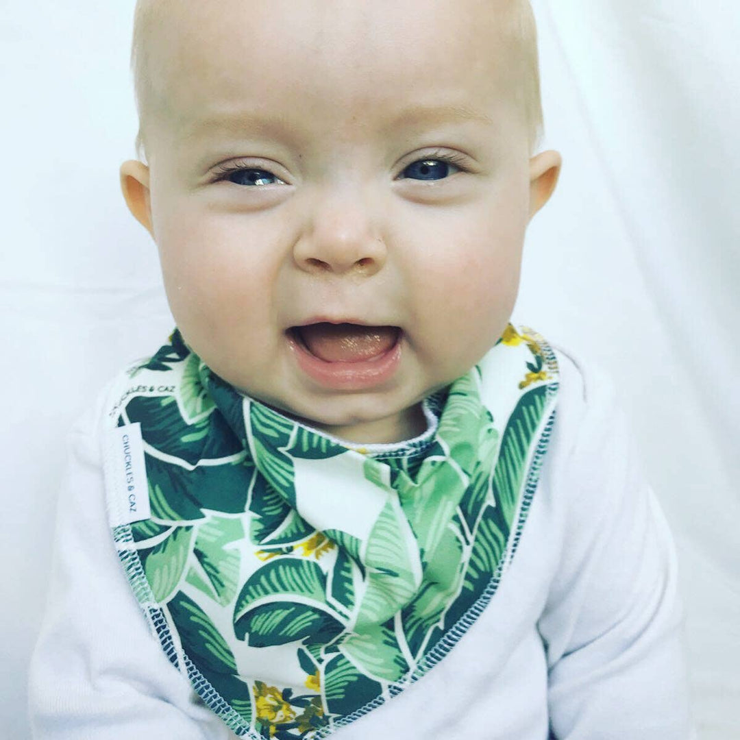 Tropical Palm Dribble Bib