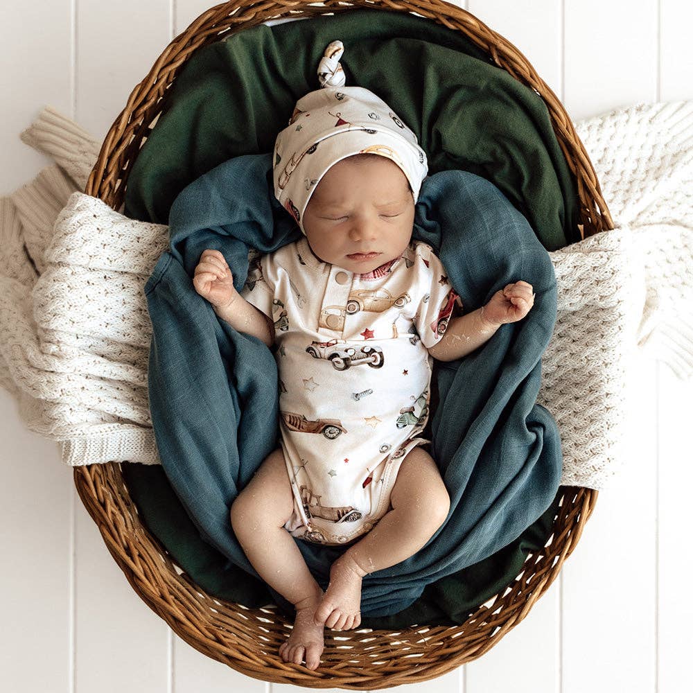 Vintage Cars Short Sleeve Organic Bodysuit