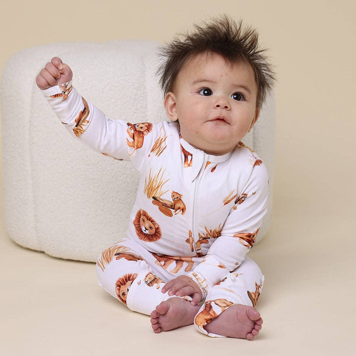 Lion Onesie Organic Snugglesuit Convertible Romper