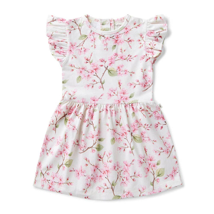 Cherry Blossom Short Sleeve Organic Dress