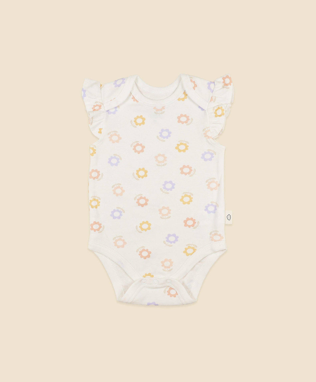 Flutter Sleeve Baby Bodysuit - Floral