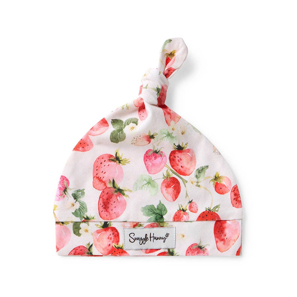 Strawberry Organic Knotted Beanie