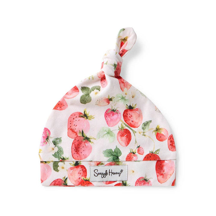 Strawberry Organic Knotted Beanie