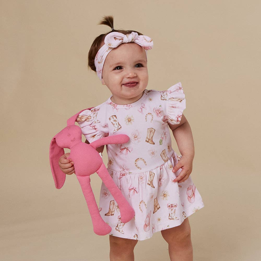 Boots & Bows Short Sleeve Organic Dress