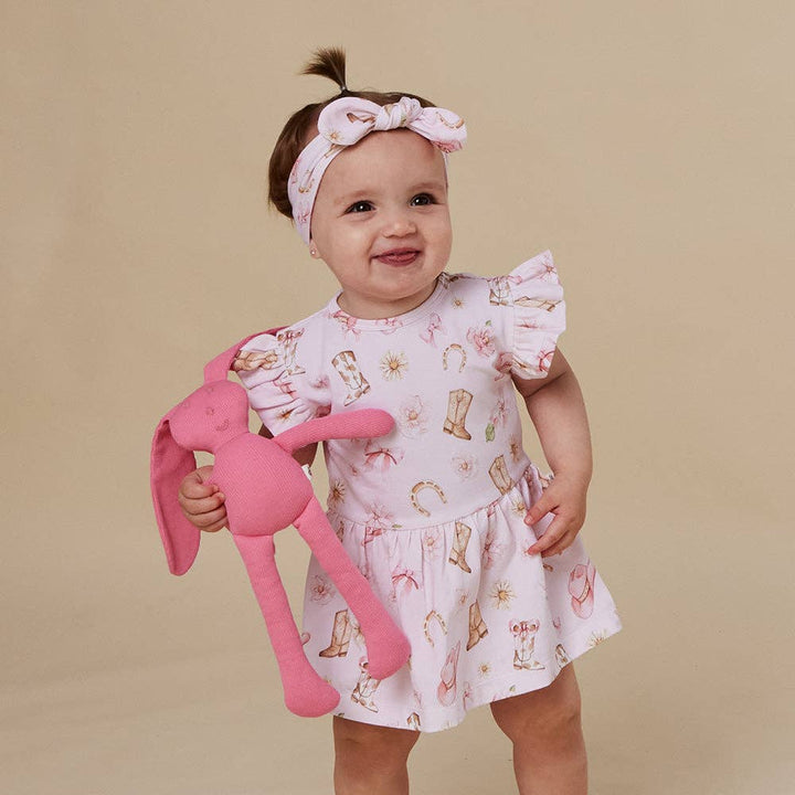 Boots & Bows Short Sleeve Organic Dress