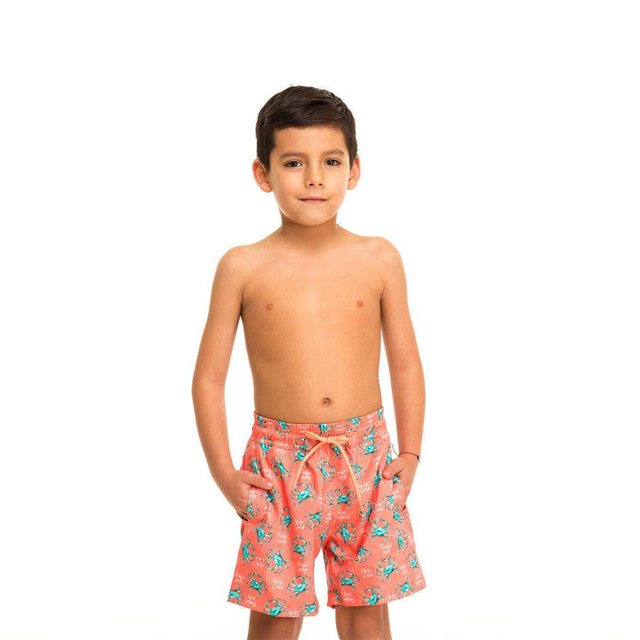 Orange Crabs Boy's Swim Shorts