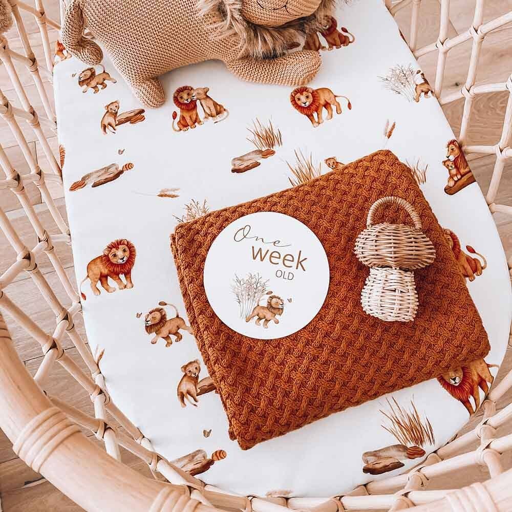 Lion Bassinet Sheet / Change Pad Cover