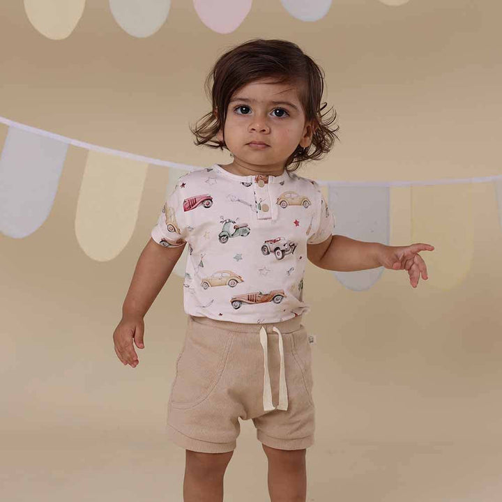 Vintage Cars Short Sleeve Organic Bodysuit