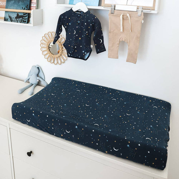 Starry Night Organic Bassinet Sheet / Change Pad Cover