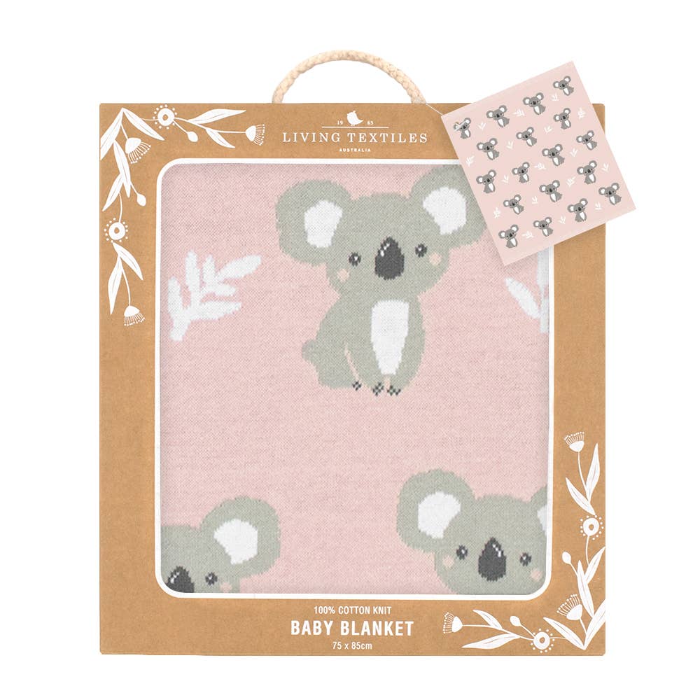 Australiana Baby Blanket - Koala/Blush