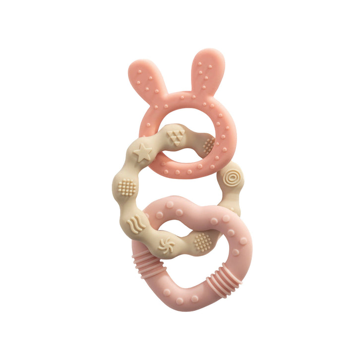 Silicone Bunny Teether - Pink