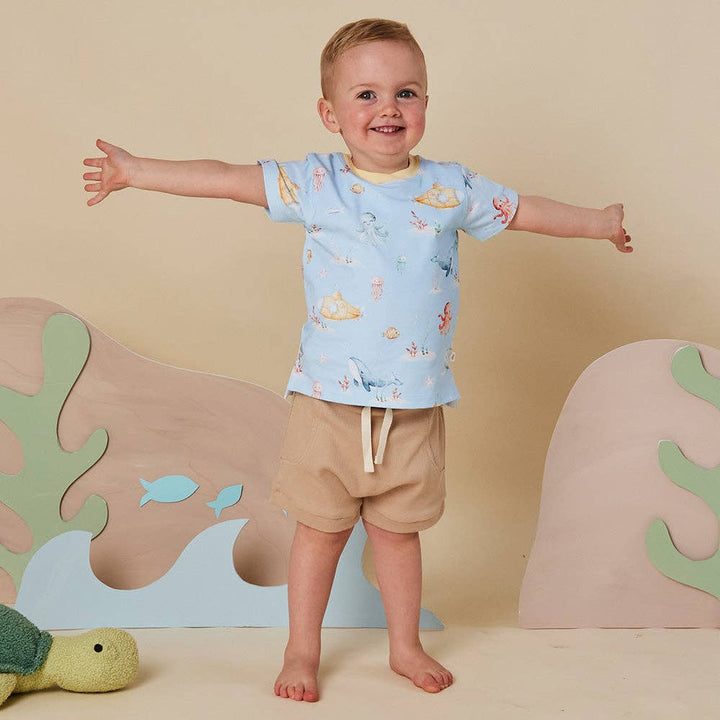 Blue Little Subs Organic Short Sleeve T-Shirt