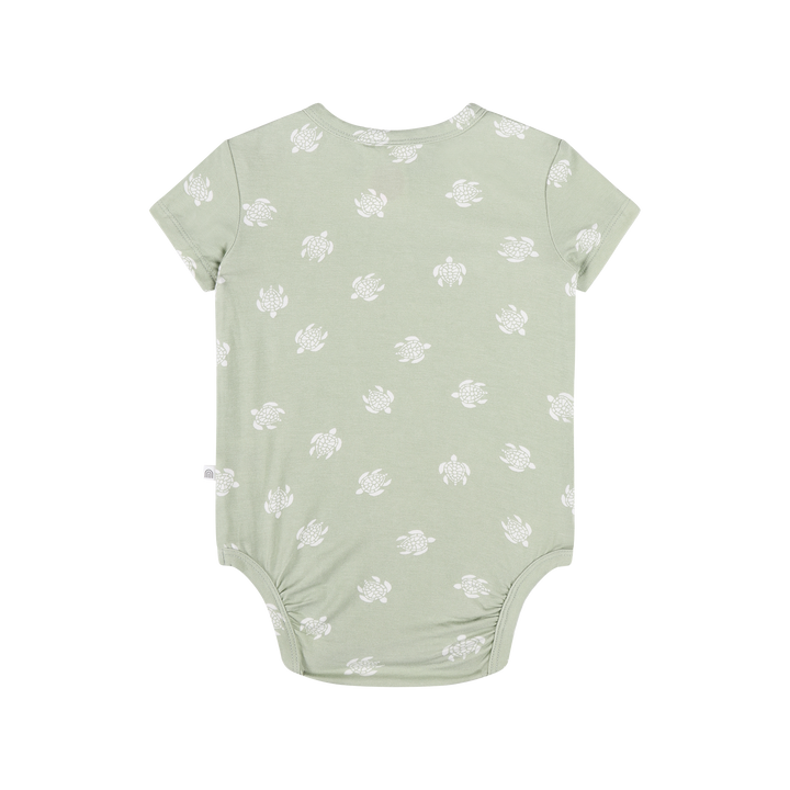 Comfy Short Sleeve Bodysuit - Turtle