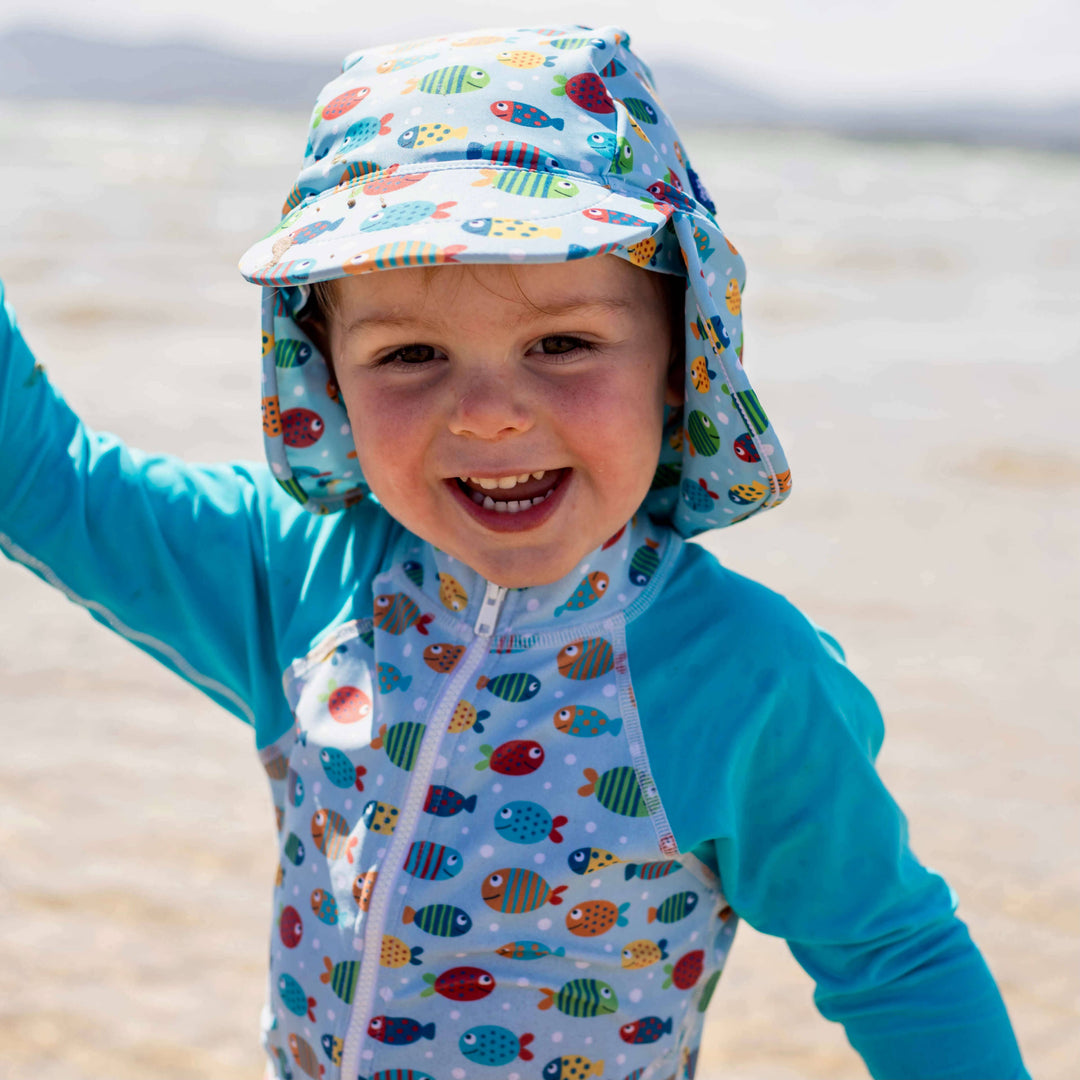 Sun Swim Flap Cap | Fish Frenzy
