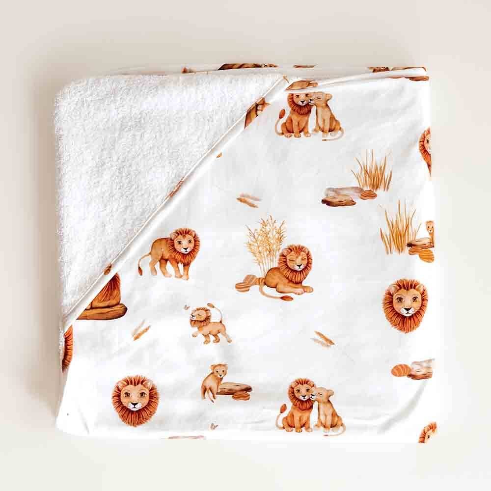 Lion Organic Hooded Baby Towel