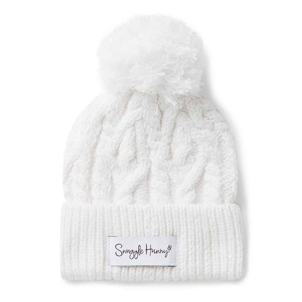 White Organic Baby Knit Beanie