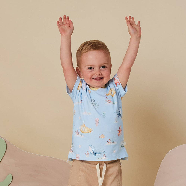 Blue Little Subs Organic Short Sleeve T-Shirt