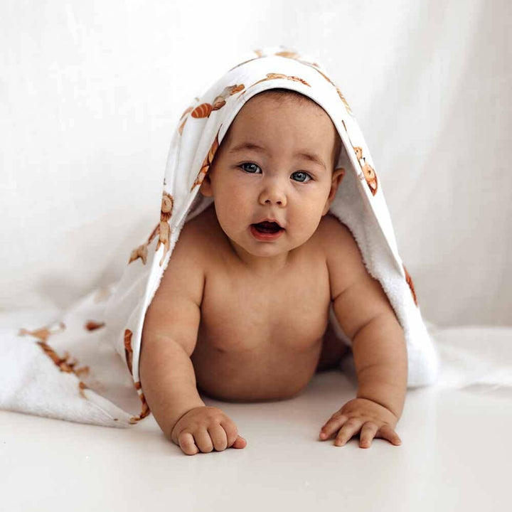 Lion Organic Hooded Baby Towel