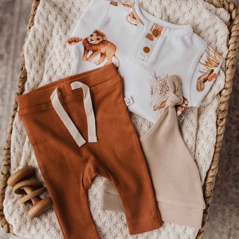 Lion Long Sleeve Organic Bodysuit