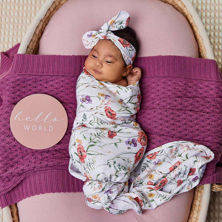 Meadow Organic Jersey Wrap & Topknot Set