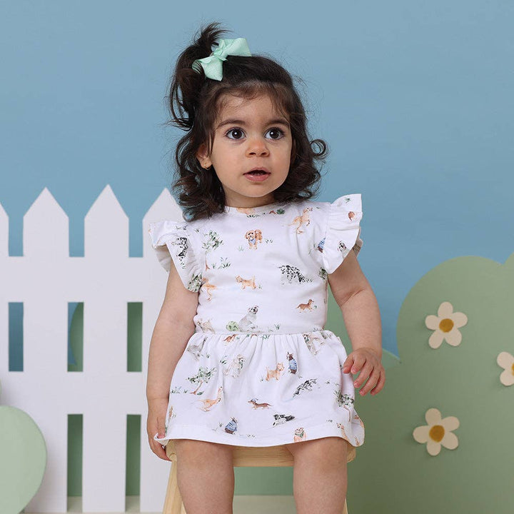 Dog Park Short Sleeve Organic Dress