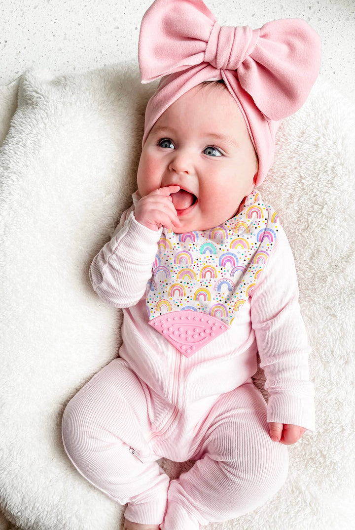 Bandana bib with silicone - Ice Creams & Teddy