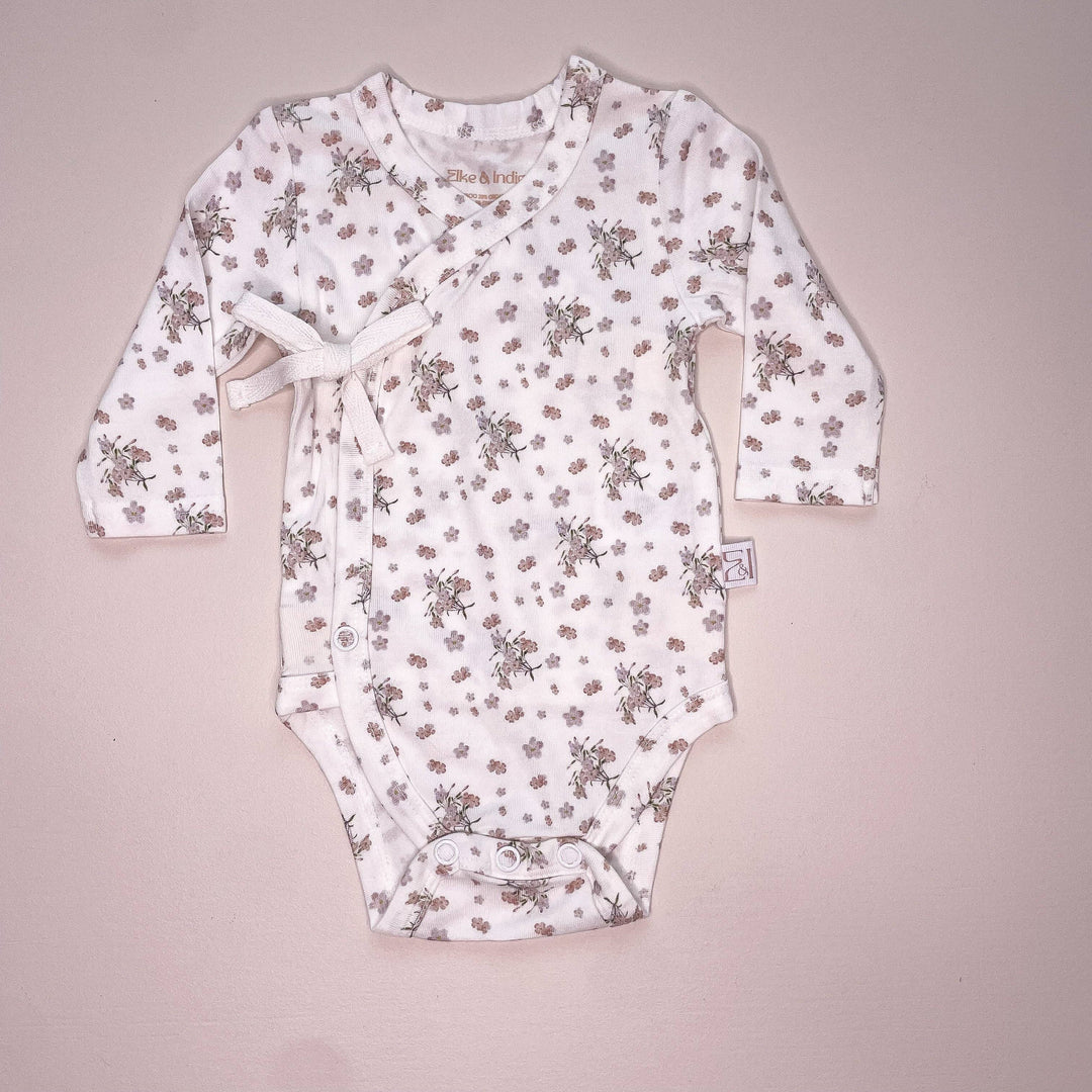 Bamboo/Organic Cotton Kali Bodysuit - Vanilla Bouquet