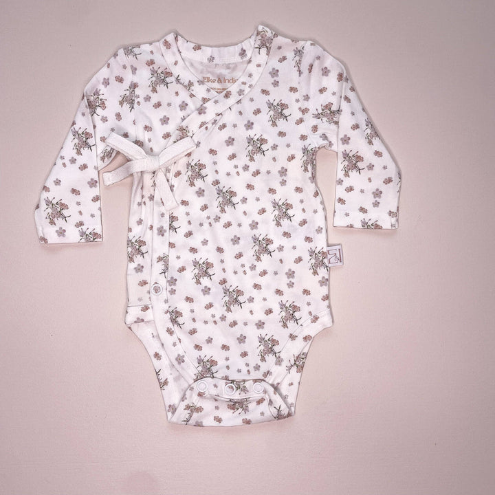 Bamboo/Organic Cotton Kali Bodysuit - Vanilla Bouquet