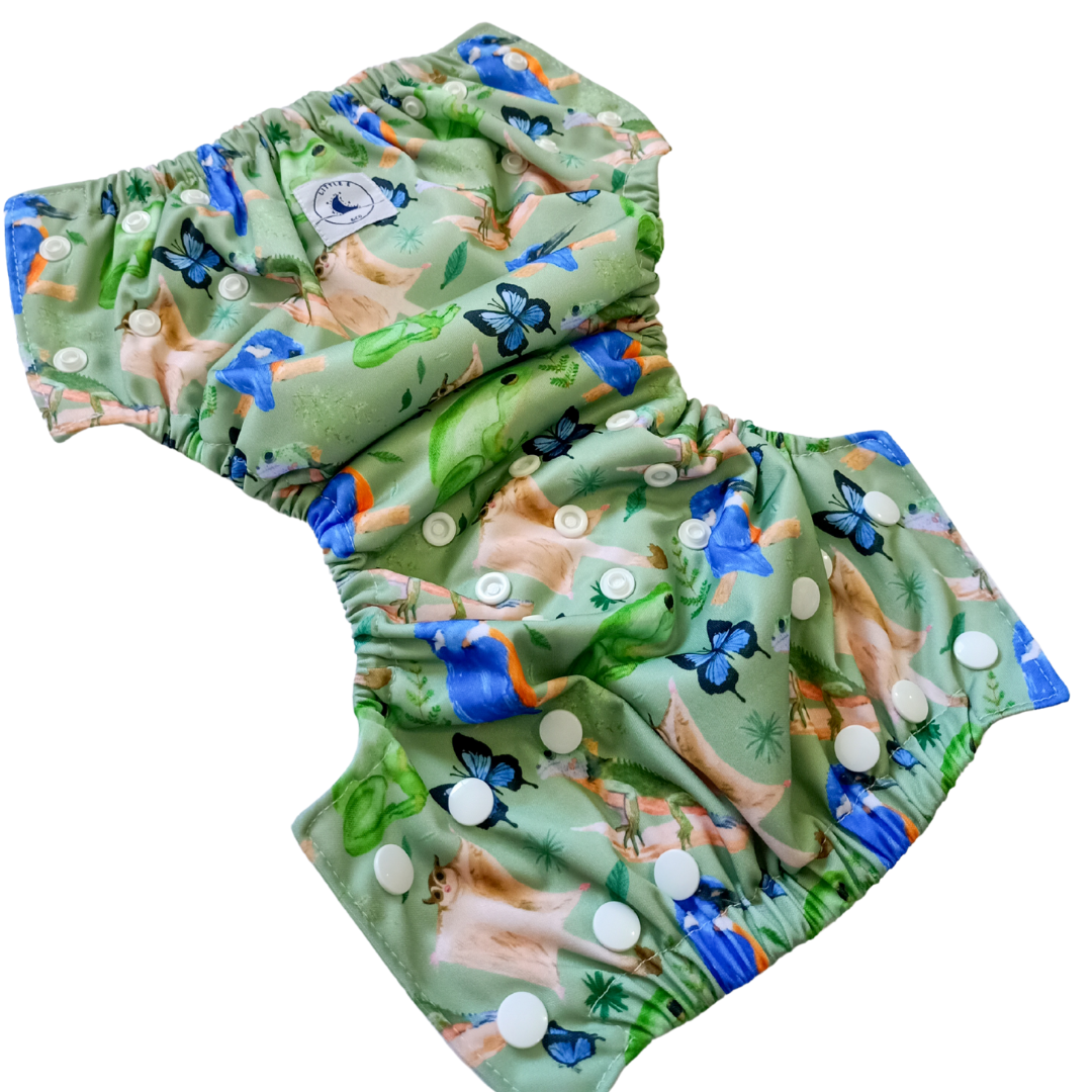 REUSABLE SWIM NAPPY & MINI WET BAG COMBO - FOREST