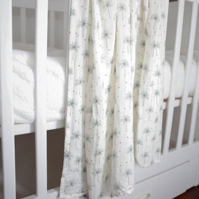 PALMS & COCONUTS | Bamboo Cotton Muslin Swaddle