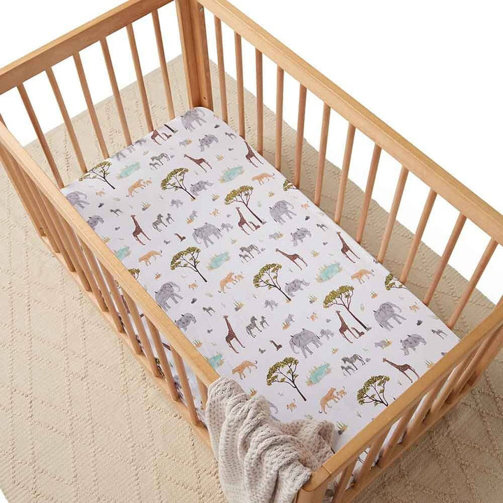 Safari Fitted Cot Sheet