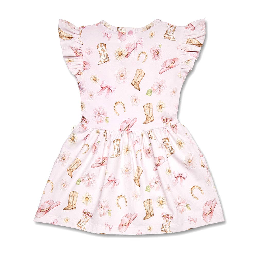 Boots & Bows Short Sleeve Organic Dress